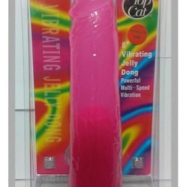 8″ VIBRATING JELLY DONG
